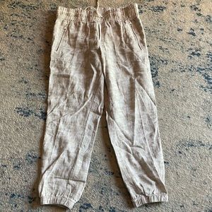 Athleta Cabo Tide Linen Joggers, sz 8p